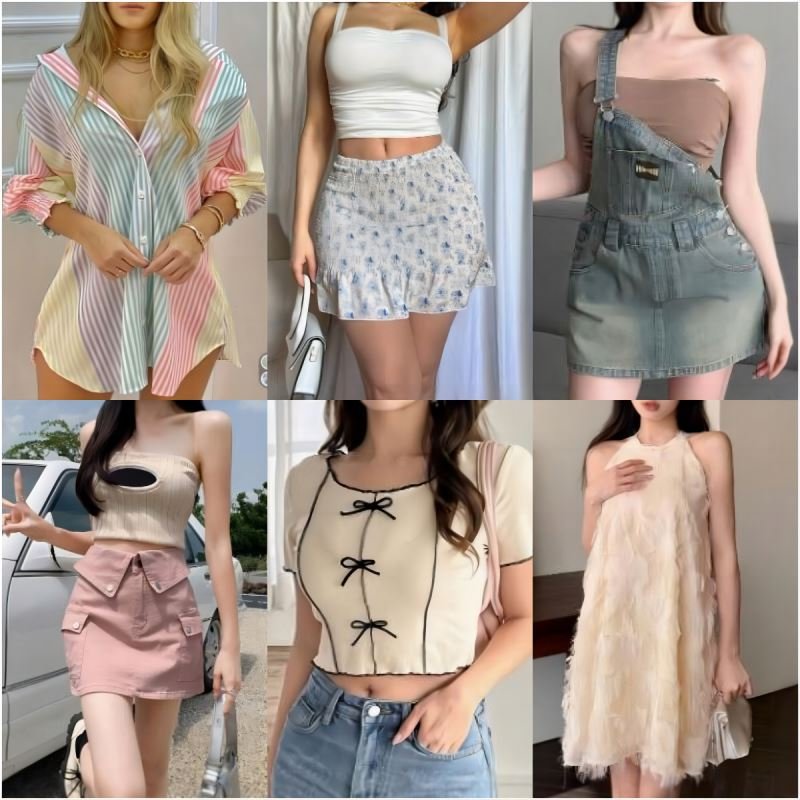 2024 wholesale fashion stock design summer women's casual V-neck printed short sleeved dresses randomly shipped