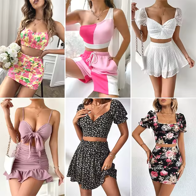 Hot selling womens clothes casual dress second clothes Mix Bulk stock popular swimwear used ladies dress