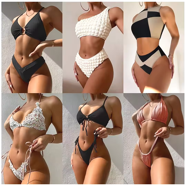 Hot selling womens clothes casual dress second clothes Mix Bulk stock popular swimwear used ladies dress