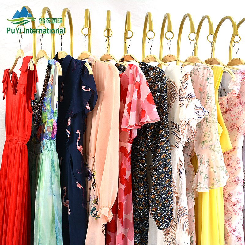 uk summer premium dress wholesale price floral printed women dresses second hand clothes bale canada