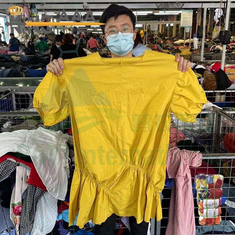 Guangzhou used clothes fashion dresses cotton second hand clothes dress bales