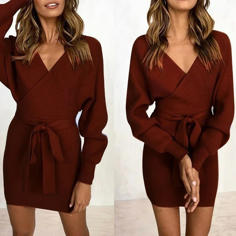 2024 New Arrival Women's Knitted Dress Unique Design Knitted Solid Color Evening Dress Sleeveless Women Dress