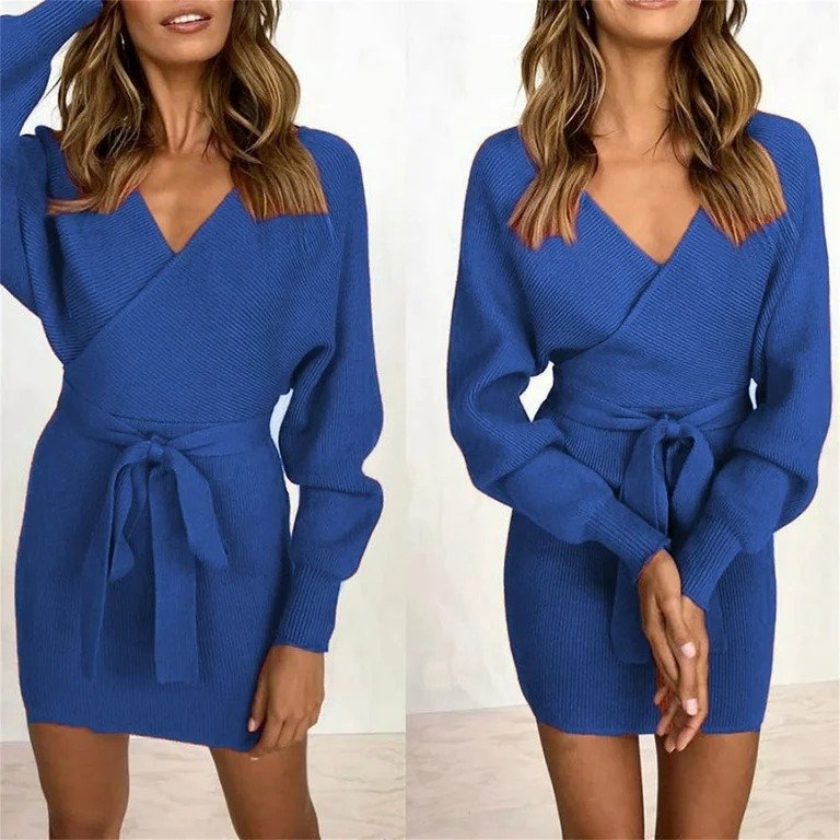 2024 New Arrival Women's Knitted Dress Unique Design Knitted Solid Color Evening Dress Sleeveless Women Dress