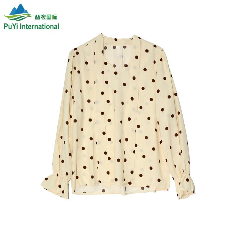 Wholesale Used Clothes Ladies Cotton French Floral Blouses bales 100kg