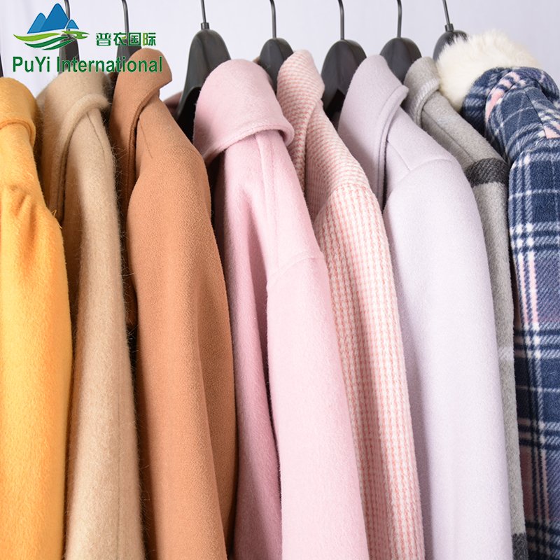 autumn winter Trench Coat Minimalist Long Woolen bulk used clothes second hand clothes used clothing in bales Apparel Stock