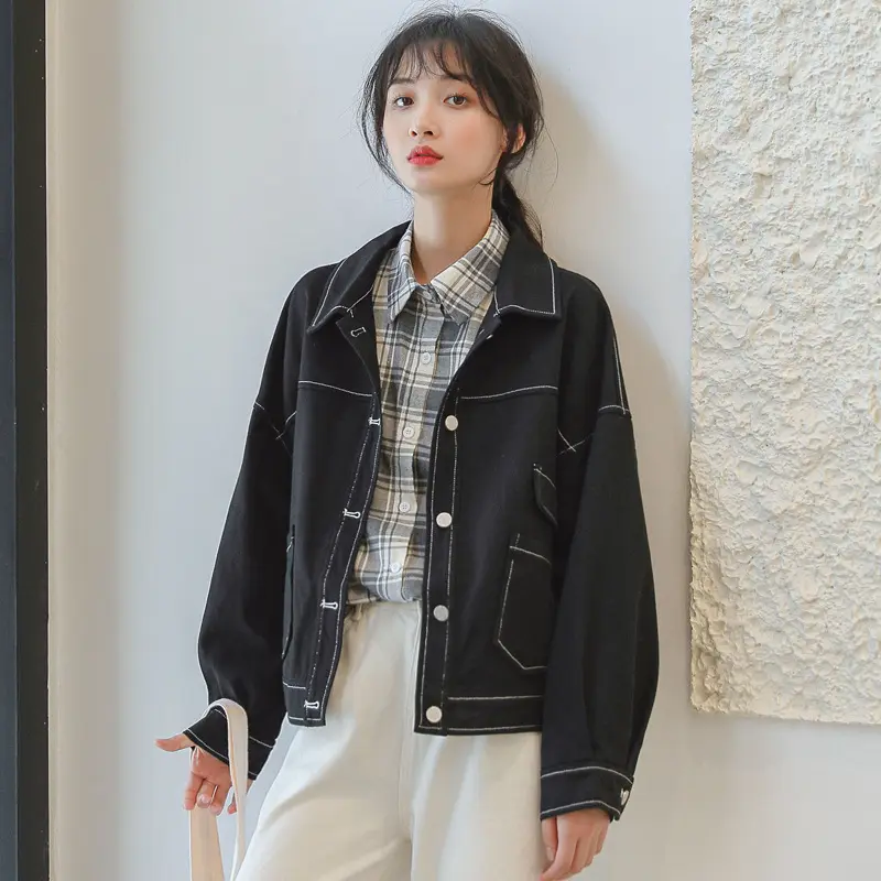 Wholesale Second-hand Ladies Cowboy Coat Bales Second-hand Denim Jacket Clothing Casual Wear for Women