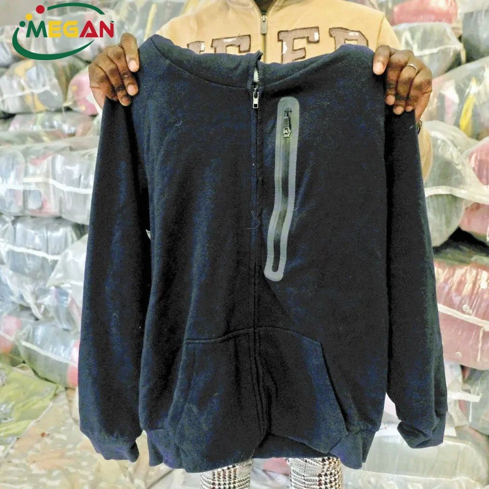 Megan GuangZhou Oversized Used Clothes Bales Mens Heavyweight Second Hand Hoodies