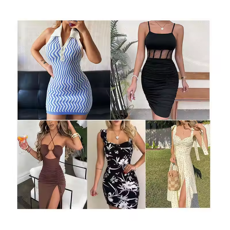 Stock Wholesale Bulks New Bales Clothes Used Clothes Bales For Women Long Dresses Brand Discount Women's Clothing Dress
