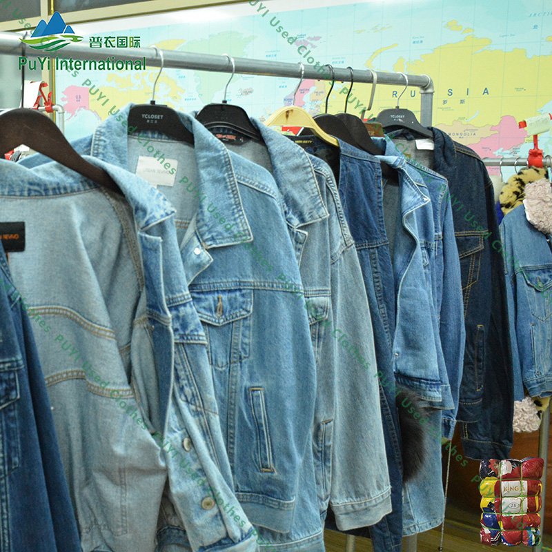 used unisex mixed denim jackets used men clothes ladies second hand casual cowboy jacket in bulk