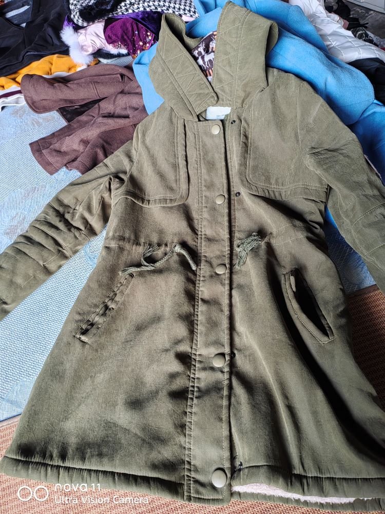 Wholesale Second-hand Clothes Winter Women Tweed Worsted Woolen Coat Thick Mixed Sales Used Clothing