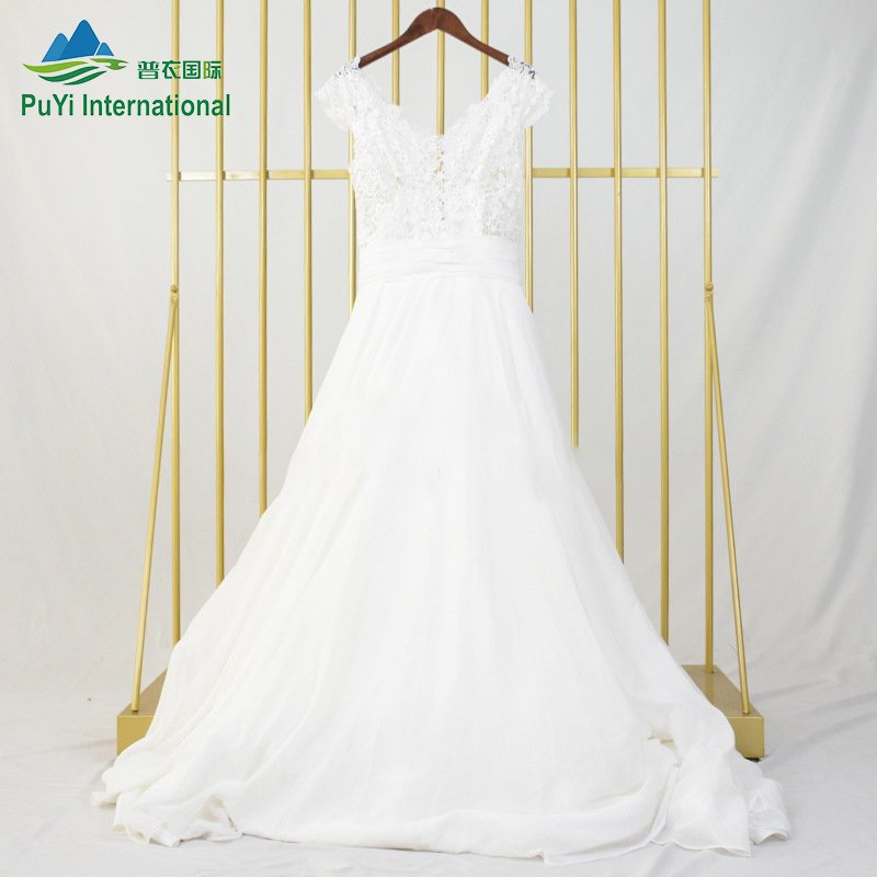 Chiffon dress fashion performance dress wholesale second hand wedding dress used clothes for female
