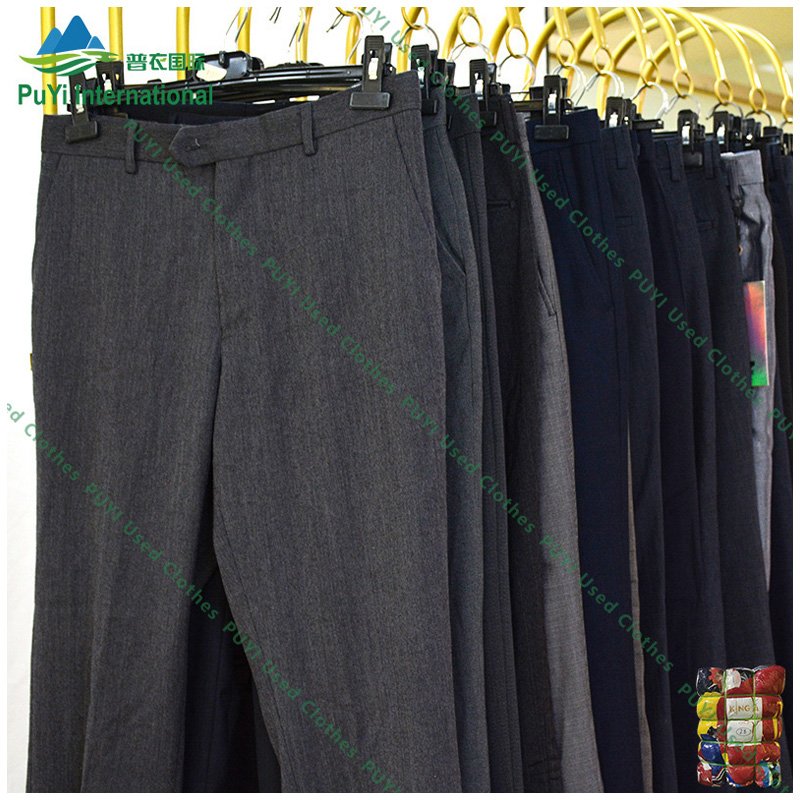 Factory wholesale summer men suit pants king bale used clothes second hand clothing