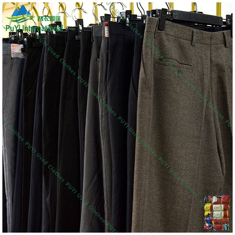 Factory wholesale summer men suit pants king bale used clothes second hand clothing
