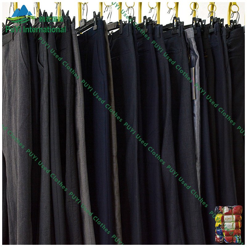 Factory wholesale summer men suit pants king bale used clothes second hand clothing