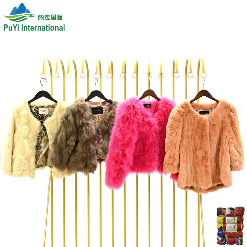 Fashion Casual Used Artificial Wool Fur Coat Used Clothes In Bulk For Ladies Used Clothing Bales 45Kg