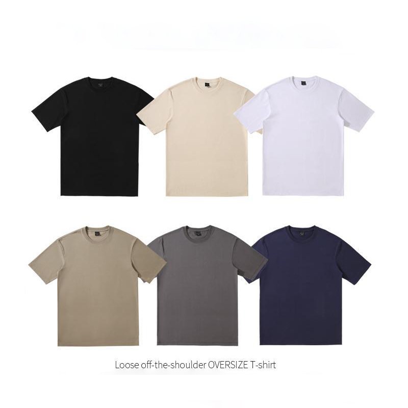 Combed Cotton 240g Custom Logo Loose Tshirt Wholesale Summer Clothes White Blank T Shirts For Men