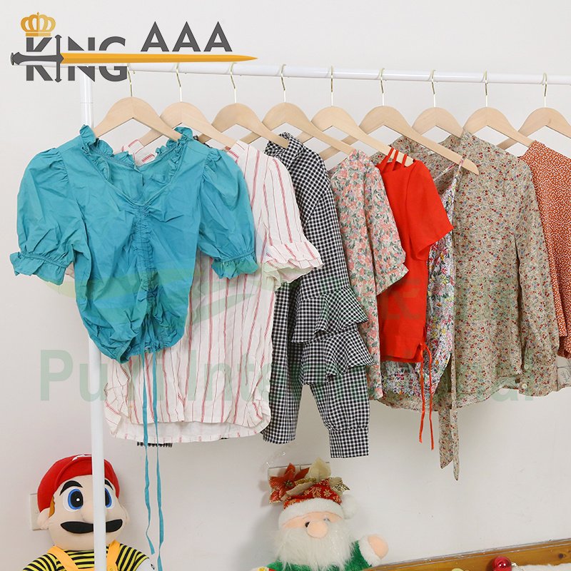 KINGAAA used blouse big size used clothes lots trade used clothing pound trade ukay ukay bales korean tee second hand clothes