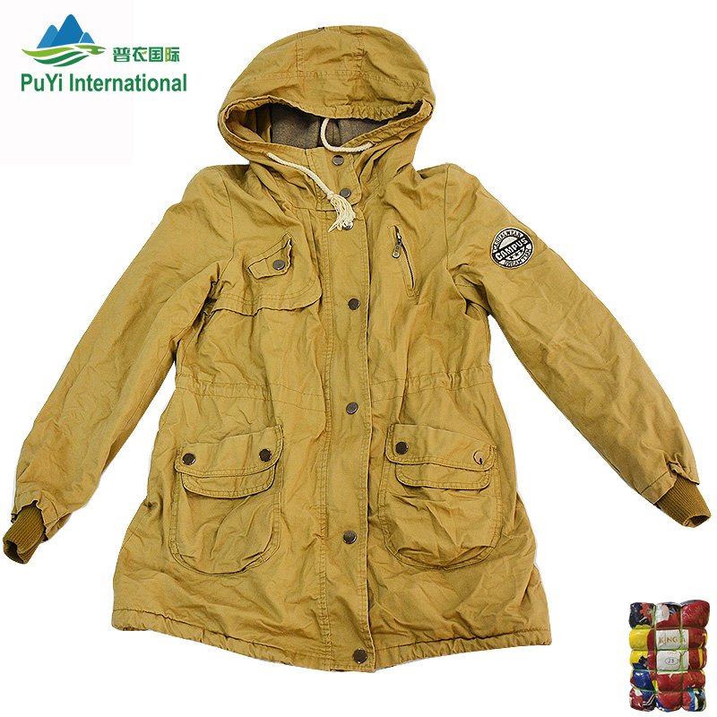 Winter Men's cotton jacket thick second hand clothes wholesale used clothes branded bales
