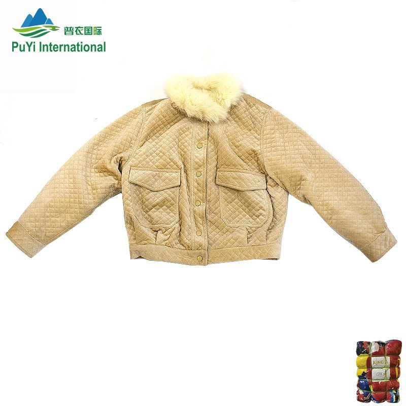 Winter Men's cotton jacket thick second hand clothes wholesale used clothes branded bales