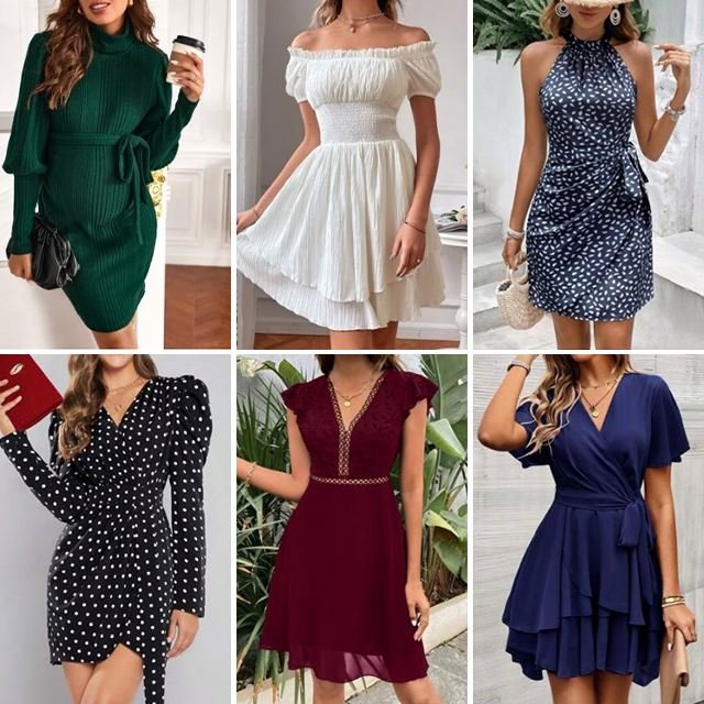 2024 Summer Off Shoulder used Lace Up Print Elegant Casual Dress Random Style Shipping