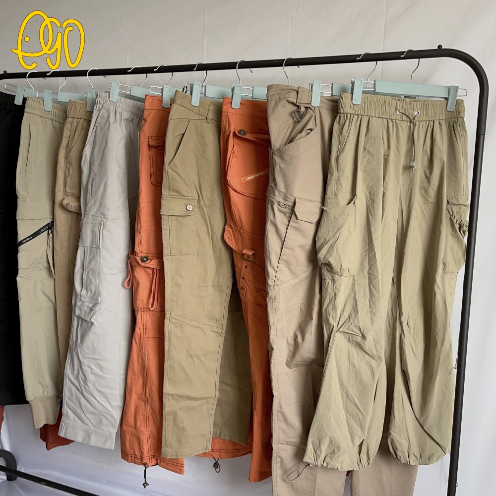 Men Cargo Long Pants Used Adult Cargo Long Pants Thrift Used Man Cargo Long Pants Mixed Used Clothes