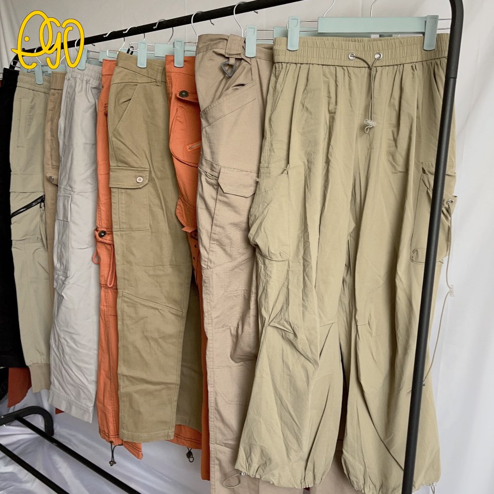 Men Cargo Long Pants Used Adult Cargo Long Pants Thrift Used Man Cargo Long Pants Mixed Used Clothes