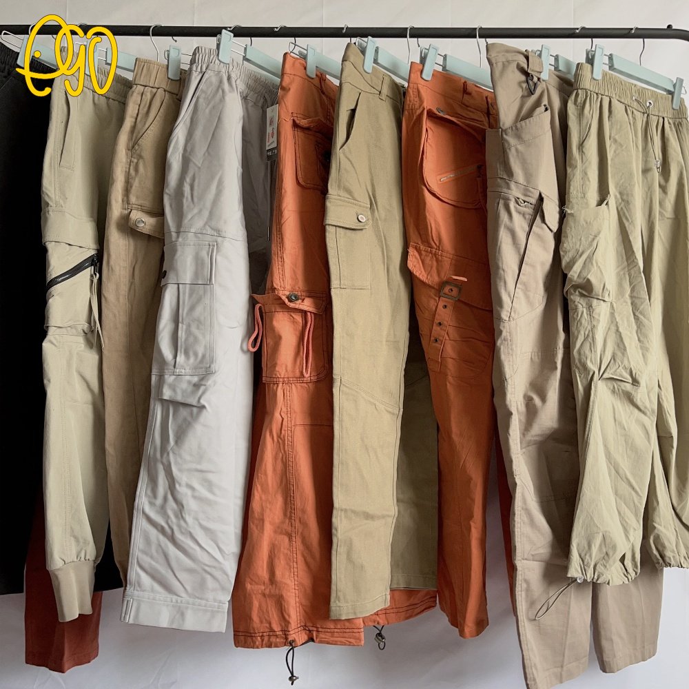 Men Cargo Long Pants Used Adult Cargo Long Pants Thrift Used Man Cargo Long Pants Mixed Used Clothes