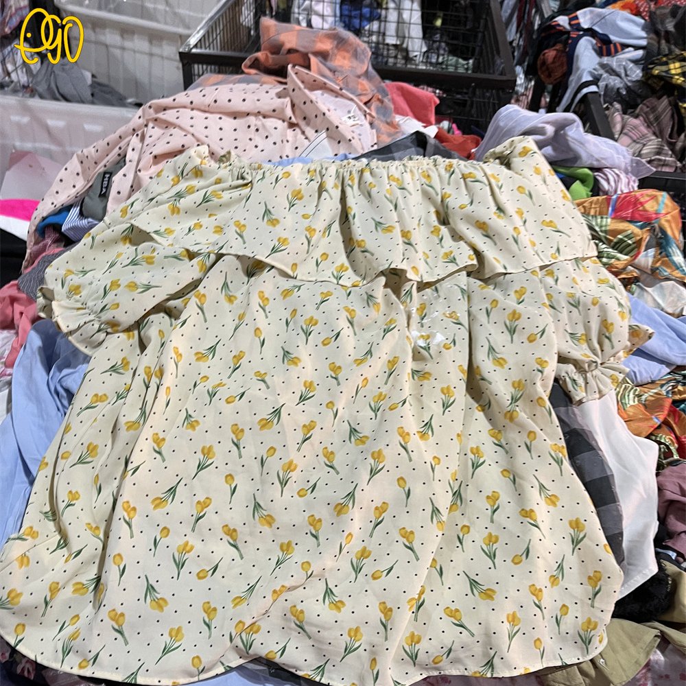 Wholesales Used Ladies Cotton Blouse Second Ladies Cotton Blouses Used office Girls Clothes Summer Blouse for Women