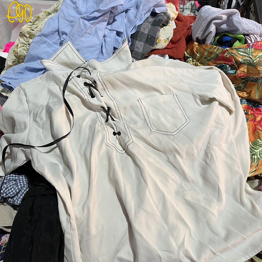 Wholesales Used Ladies Cotton Blouse Second Ladies Cotton Blouses Used office Girls Clothes Summer Blouse for Women