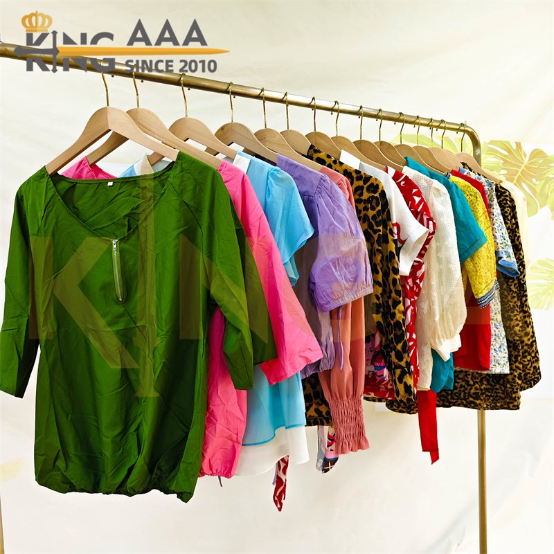 Wholesale Women Blouse Mixed Shirt Tops Ladies Second Hand Clothes Short Sleeve Used Clothes Clothing Ukay Ukay Bales