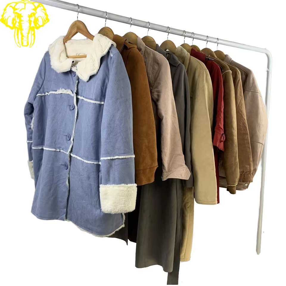 High Quality Suede Jacket Unisex Winter Jacket-Used Clothes Wholesale Second-Hand Old Clothes for Adults