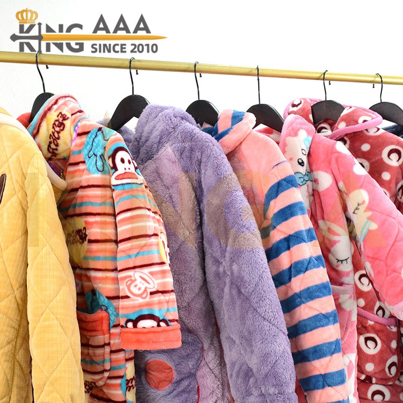 Manufacturer Price Sleepwear Ladies Warm Long Sleeve Home Clothes Second Hand Used Clothes Nightgown Pajamas for Female