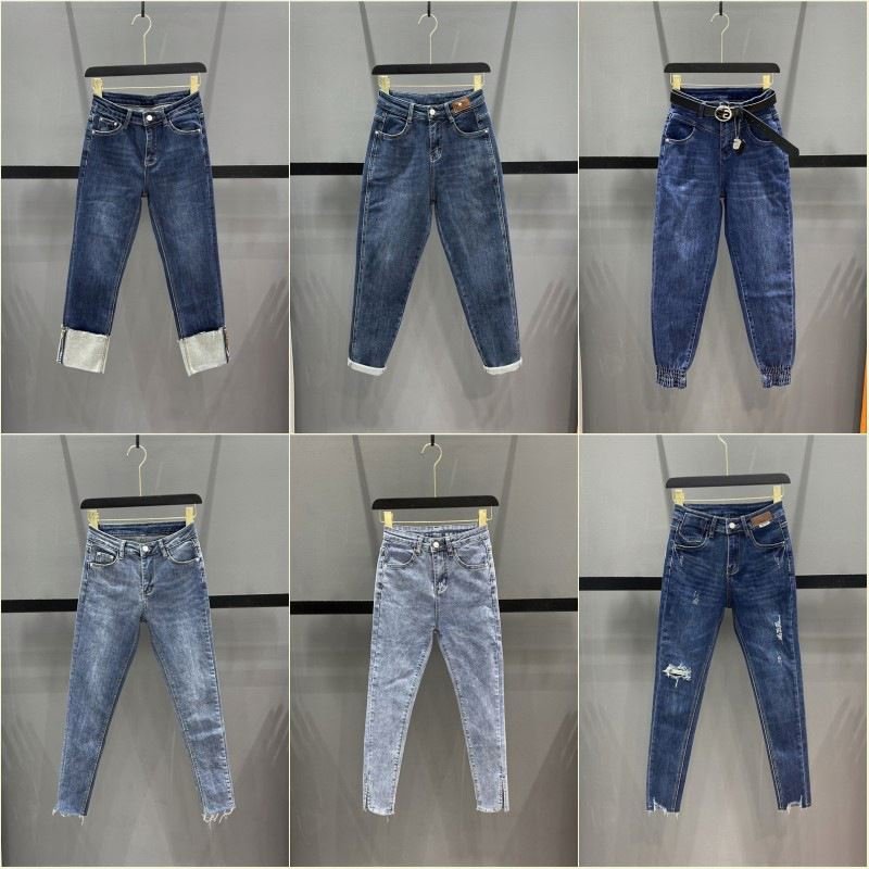 High Quality Male Female Jeans stock Pocket JeansMale Female New Arrival Vintage Denim jeans Pants for Male Female