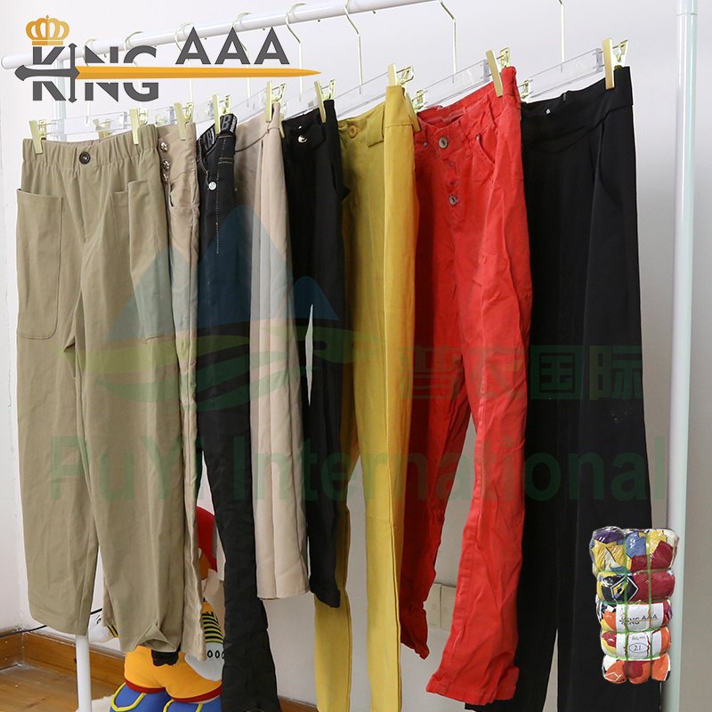 canada second hand goods Streetwear Casual Cotton Cargo Pant Ladies Used Pants used clothes