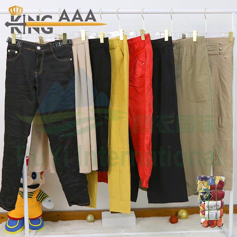 canada second hand goods Streetwear Casual Cotton Cargo Pant Ladies Used Pants used clothes