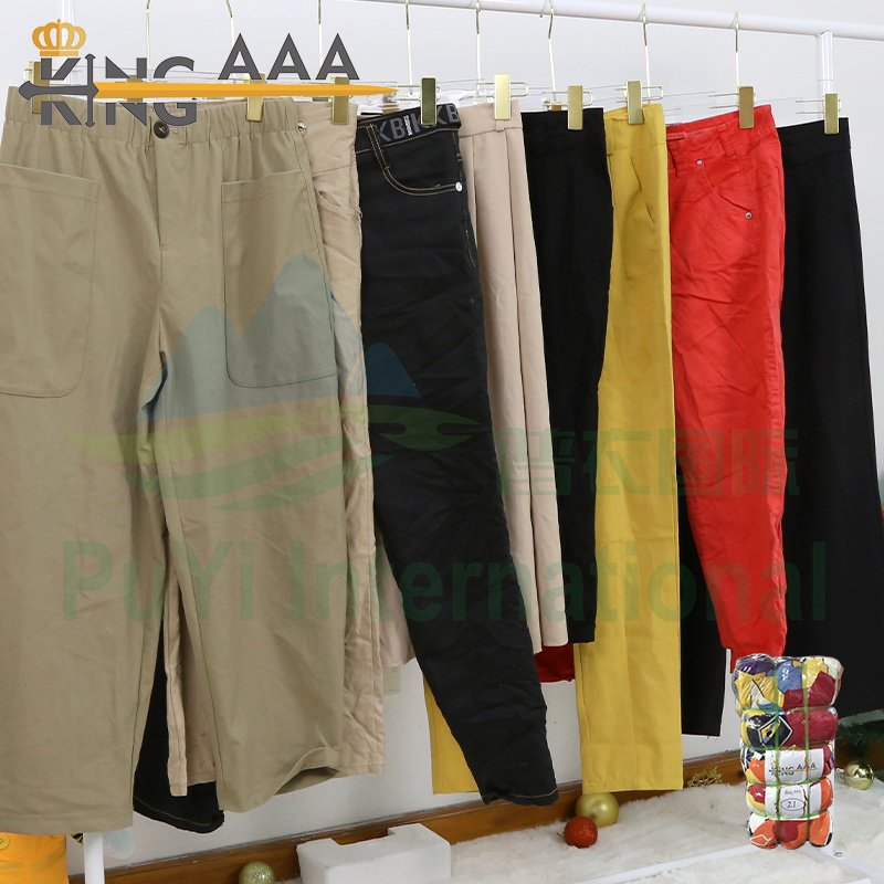 canada second hand goods Streetwear Casual Cotton Cargo Pant Ladies Used Pants used clothes