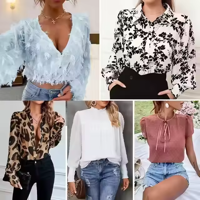 WO 2024 Fashion Women's clothes wholesale casual dresses T-shirts mixed packaging random delivery stock clothing