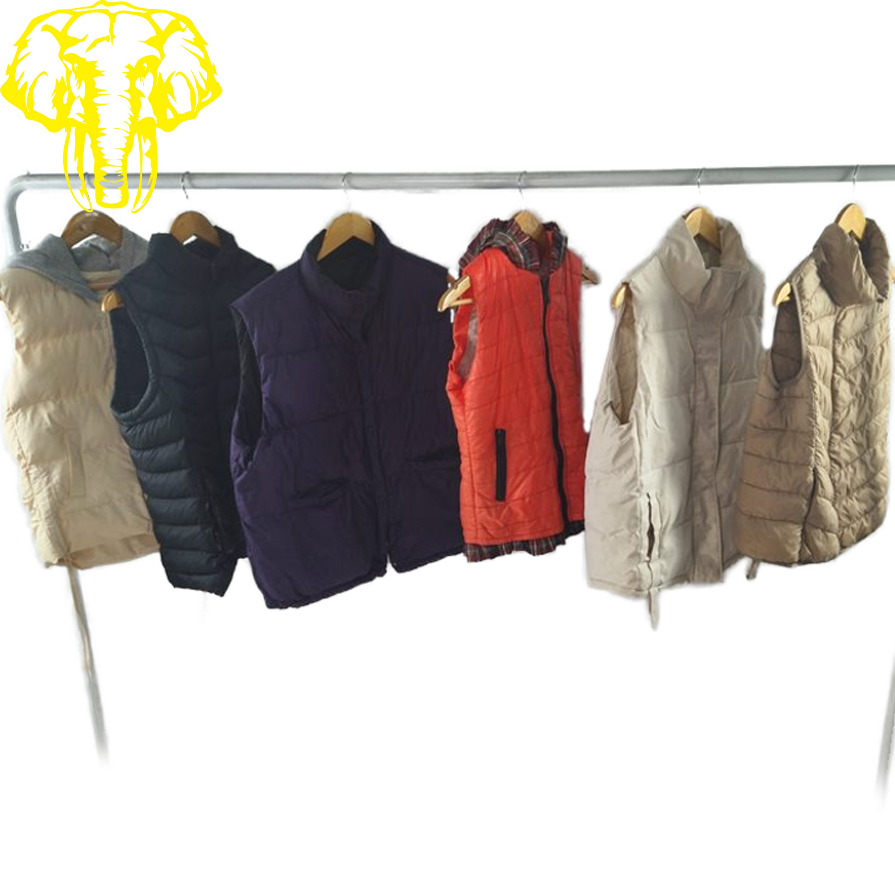Men's Used Clothes Winter Sleeveless Zipper Puffer Vest Warm Windproof Heavy Waistcoat silk saree