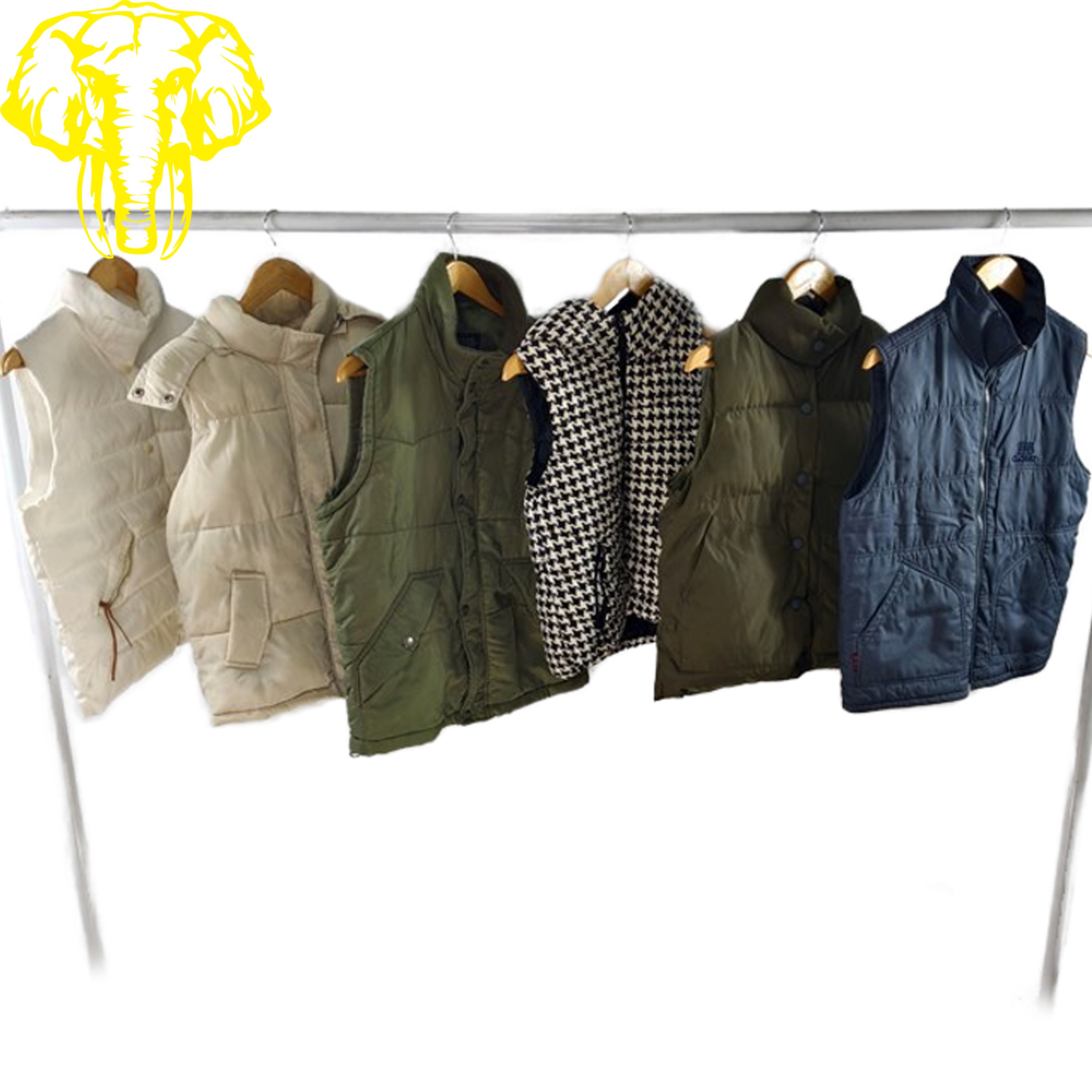 Men's Used Clothes Winter Sleeveless Zipper Puffer Vest Warm Windproof Heavy Waistcoat silk saree