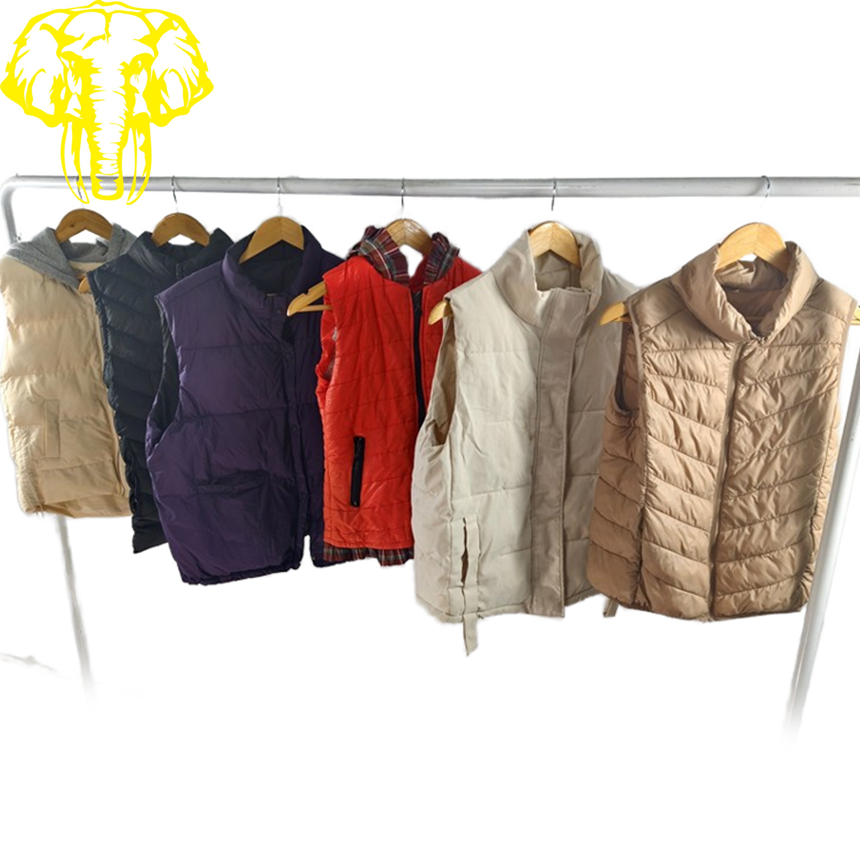 Men's Used Clothes Winter Sleeveless Zipper Puffer Vest Warm Windproof Heavy Waistcoat silk saree