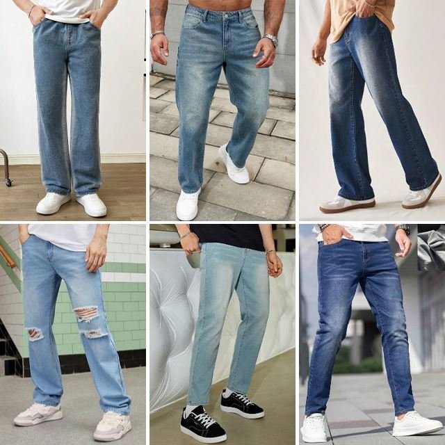 Wholesale of summer thin men's jeans men's straight slim fit elastic casual stock jeans randomly shipped