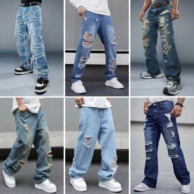 Wholesale of summer thin men's jeans men's straight slim fit elastic casual stock jeans randomly shipped