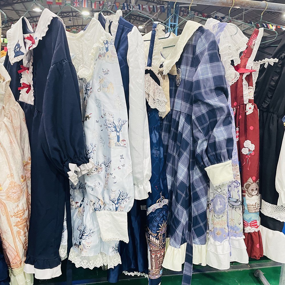 Wholesale bulk used Lolita high-quality and clean Lolita used women dress used clothes bales