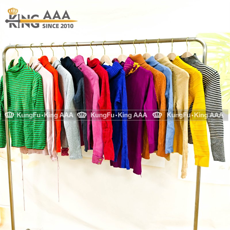 KINGAAA women's sweaters cardigan dress skirt kids wear clothing bale used clothes ropa usada second hand clothes for women