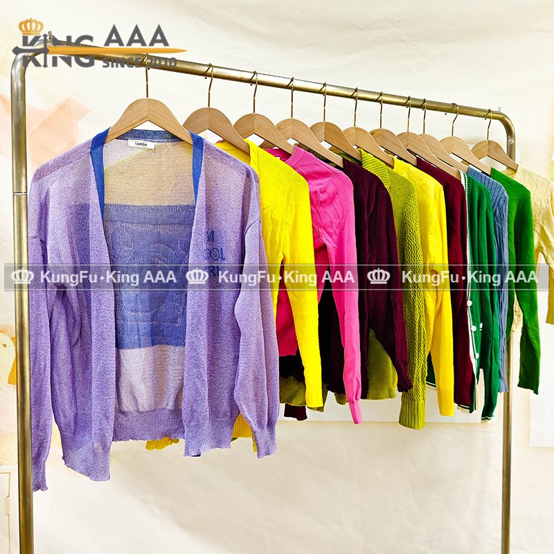 KINGAAA women's sweaters cardigan dress skirt kids wear clothing bale used clothes ropa usada second hand clothes for women
