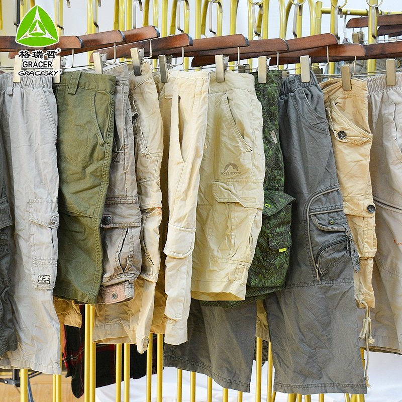 Gracer Used Adult Cargo Short Pants Male Used Clothes Used Clothing Bundle