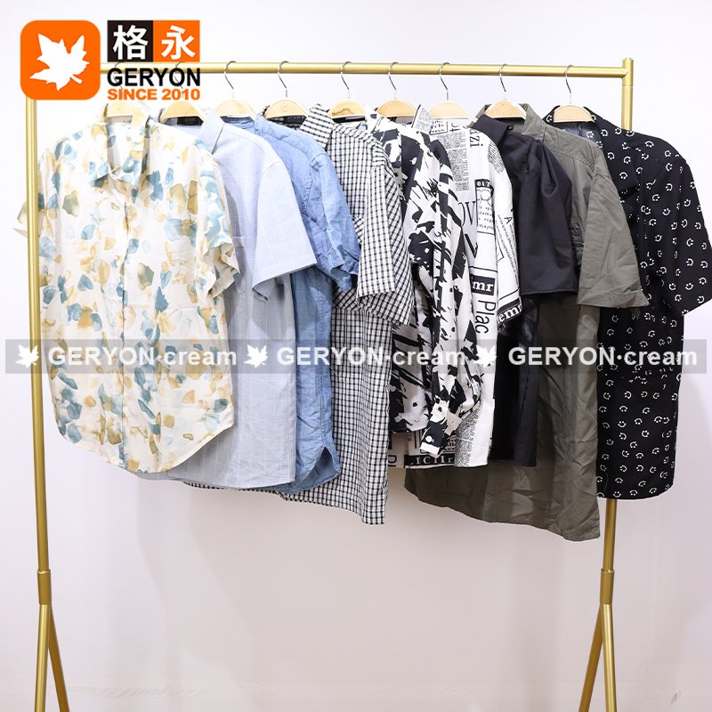 GERYON vintage Men's Polo Shirts High Quality Branded Apparel Stock Pakaian Bekas Pria Used Clothes Bales