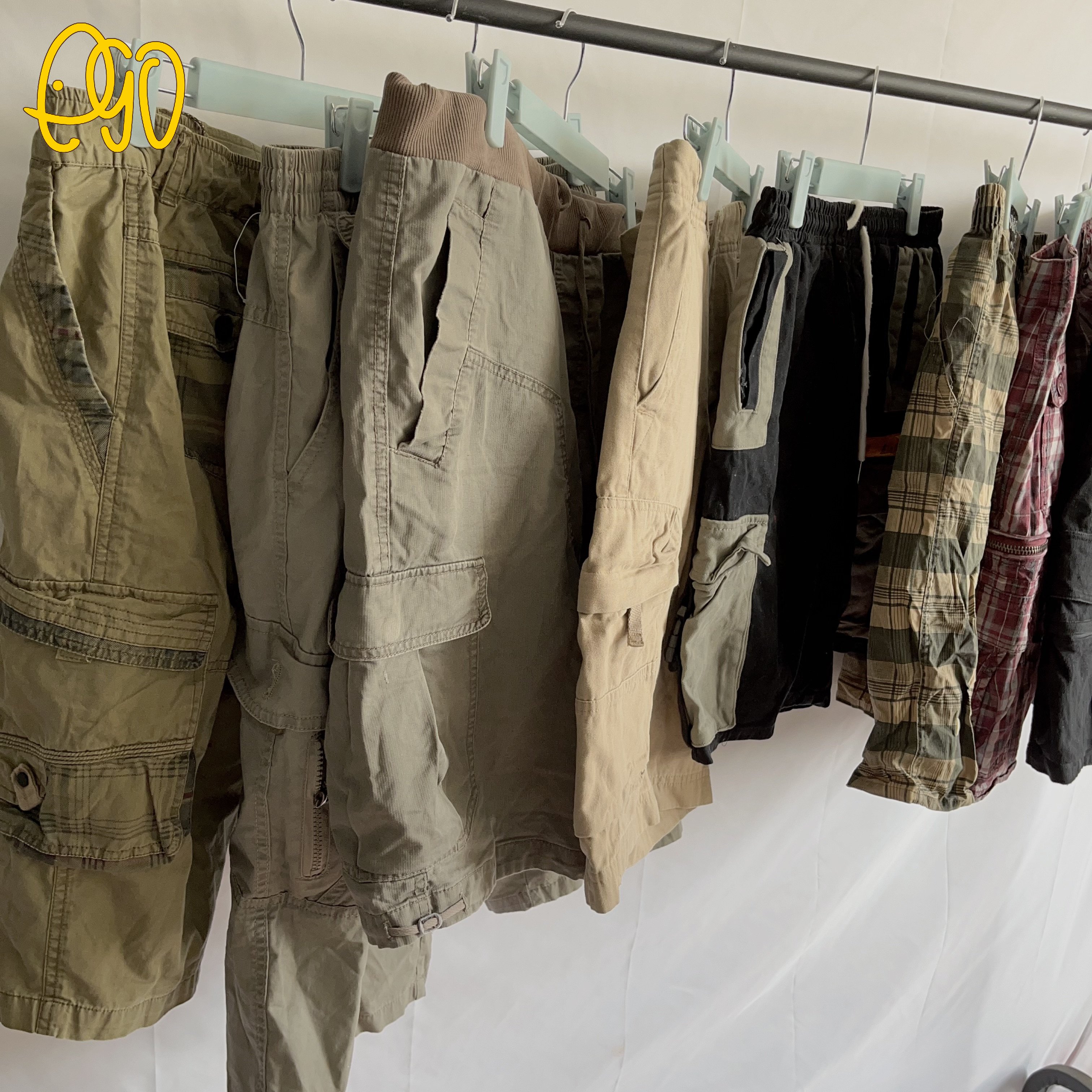 Used Clothes in Bales Hot Sales Price Factory Second Hand Adult Cargo Short Pants Used Clothing