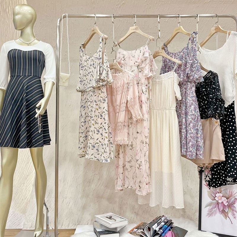 2024 Clearance Wholesale Brand Stock Clothing Womens Used Clothes Casual Dresses