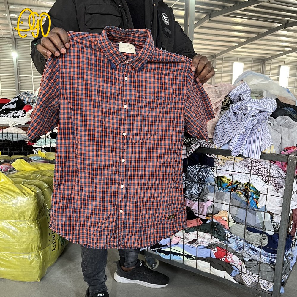 Used Men Shirt Short Sleeve USA Container Of Used Clothes In Bales Second Hand Clothes Dresses